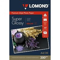 Фотобумага Lomond 1101112 A4/200г/м2/20л./белый высокоглянцевое для струйной печати