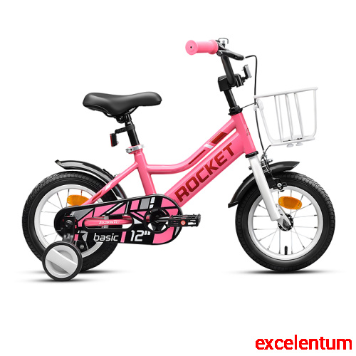 Велосипед 12" Rocket Basic, цвет розовый