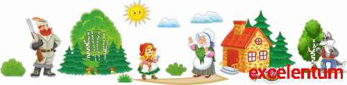 Комплект настенных декораций КРАСНАЯ ШАПОЧКА, 2,28*0,56м Комплект настенных декораций КРАСНАЯ ШАПОЧКА, 2,28*0,56м