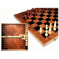 Шахматы лакированные с доской 34х34 см (нарды, шахматы, шашки)