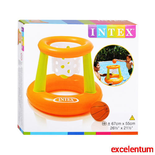 Корзина баскетбольная, надувная, с мячом, 67 х 55 см, от 3 лет, 58504NP INTEX Корзина баскетбольная, надувная, с мячом, 67 х 55 см, от 3 лет, 58504NP INTEX