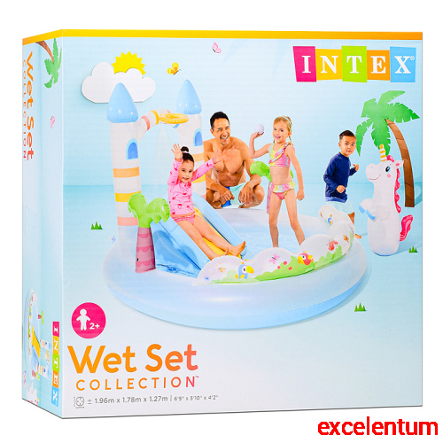 Игровой центр "Замок единорога" 196 x 178 x 127 см., от 2 лет, 56148NP INTEX Игровой центр "Замок единорога" 196 x 178 x 127 см., от 2 лет, 56148NP INTEX