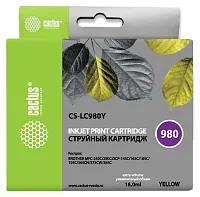 Картридж струйный Cactus CS-LC980Y