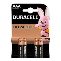 Батарейки алкалиновые DURACELL BASIC NEW LR03 BL4