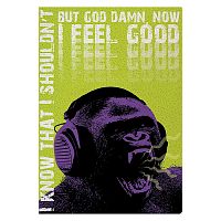 Блокнот-тетрадь 40 л. клетка "Gorillas and music"