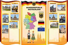 Комплект стендов для школы BUNDESREPUBLIK DEUTSCHLAND - РЕСПУБЛИКА ГЕРМАНИЯ, 1,5*1м