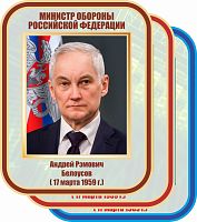 Стенд-портрет для школы БЕЛОУСОВ, 0,35*0,45м