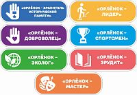 Комплект табличек-трекеров ОРЛЯТА РОССИИ (Прямоугольные)