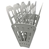 Лоток для бумаг 5-ти секционный "Wing" размер 24x21x30,5 см, серый