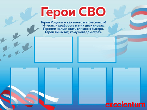 Стенд ГЕРОИ СВО, 1,2*0,9м