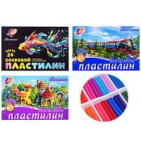 Пластилин восковой 24 цв. "Фантазия" картон