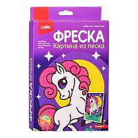 Фреска. Картина из песка "Лошадка"