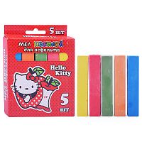 Мел цветной "Hello Kitty" для асфальта, Jumbo 5 шт. в картонной упаковке с европодвесом