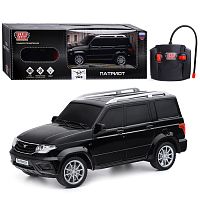 Машина р/у UAZ Патриот 19 см, (свет, черный) в коробке