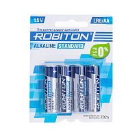 Батарейки алкалиновые ROBITON STANDARD LR6 BL4