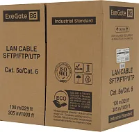 Кабель Exegate FUTP4-C6-CU-S23-IN-PVC-GY-305-FLUKE FTP