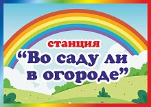 Табличка для детского сада СТАНЦИЯ ВО САДУ ЛИ В ОГОРОДЕ, 0,3*0,21м