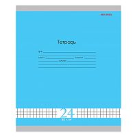 Тетрадь 24л. клетка "Fresh Line голубика" 80г/м2, цвет.мелов.обл.