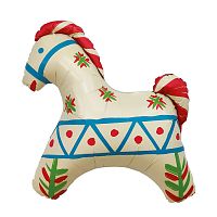 Шар (32''/81 см) Фигура, Лошадка Русский узор, 1 шт. в уп.