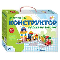 Развивающая игра "Радужный городок" (Деревянный конструктор) (Baby Step)