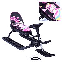 Игрушка Снегокат детский 124 "Comfort Baby Friends" (Animal Kids) со складной спинкой (Милаша(черный))