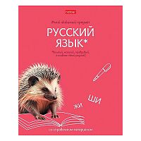 Тетрадь 48л линия "Мой любимый предмет" Русский язык, А5 на скобе. Soft-touch