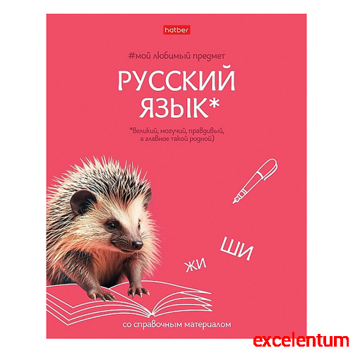 Тетрадь 48л линия "Мой любимый предмет" Русский язык, А5 на скобе. Soft-touch Тетрадь 48л линия "Мой любимый предмет" Русский язык, А5 на скобе. Soft-touch