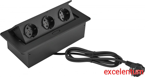 Розетка Cactus CS-SOCKET-EU3-BK Розетка Cactus CS-SOCKET-EU3-BK