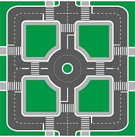 Поле для отработки ПДД, 1*1м