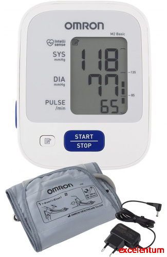 Тонометр автоматический Omron  M2 Basic (HEM-7121-ARU) с адаптером