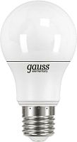 Лампа светодиодная Gauss Elementary 7Вт цок.:E27 груша 220B св.свеч.бел.теп. A60 (упак.:10шт) (23217A)