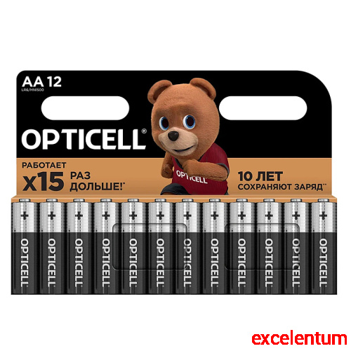 Батарейки алкалиновые OPTICELL BASIC LR6 BL12 Батарейки алкалиновые OPTICELL BASIC LR6 BL12