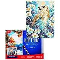 Картина по номерам холст на подрамнике 30х40 "Белая сова"
