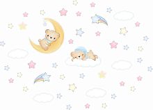 Интерьерная наклейка МИШКИ И ЗВЕЗДОЧКИ, 2,63*1,89м
