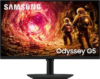 Монитор Samsung 27" Odyssey G5 LS27FG502EIXCI черный IPS LED 16:9 HDMI матовая HAS Piv 1000:1 300cd 178гр/178гр 2560x1440 180Hz G-Sync FreeSync DP QHD 4.1кг