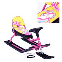 Игрушка Снегокат детский 124 "Comfort Baby Friends" (Animal Kids) со складной спинкой (Милаша(розовый))