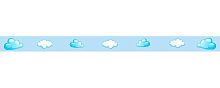 Магнитная полоса для детских рисунков ОБЛАКА, 1*0,07м