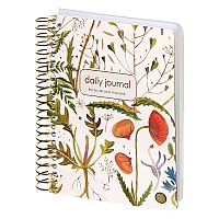Ежедневник на золотом гребне «Cute diary» А6, BV, 136 л, "Луговые травы"