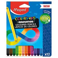 Карандаши цветные 12 цв. "Color'peps infinity" треугольные