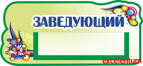 Табличка для детского сада ЗАВЕДУЮЩИЙ, 0,24*0,11м Табличка для детского сада ЗАВЕДУЮЩИЙ, 0,24*0,11м