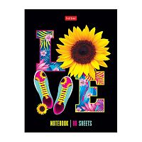 Записная книжка 80л. А6ф клетка "LOVE" тв.переплет глянц. ламин.