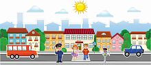 Комплект настенных декораций ПДД, 3*1,3м