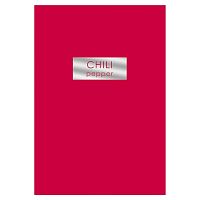Тетрадь 48л. клетка "Chili Pepper" скрепка. Обл.: мел.картон пантон. печ, ламинация soft touch,