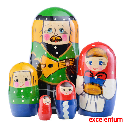 Матрешка Семья 5 в 1 (батюшка)