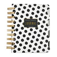 Записная книжка "Art journal" А6,120 л. на гребне, с разделителями "Black&White. Горошек"