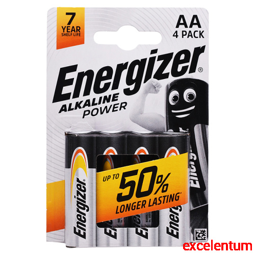 Батарейки алкалиновые Energizer Alkaline Power LR6 BL4 Батарейки алкалиновые Energizer Alkaline Power LR6 BL4