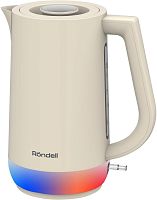 Чайник электрический Rondell RDE-WK808 1.7л. 2200Вт кремовый/белый корпус: металл