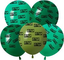 Шар (12''/30 см) Доллары, Ассорти, пастель, 5 ст, 25 шт.
