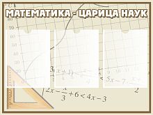 Стенд для школы МАТЕМАТИКА - ЦАРИЦА НАУК, 0,8*0,6м