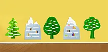 Комплексное настенное решение - экополки «Леса и горы»